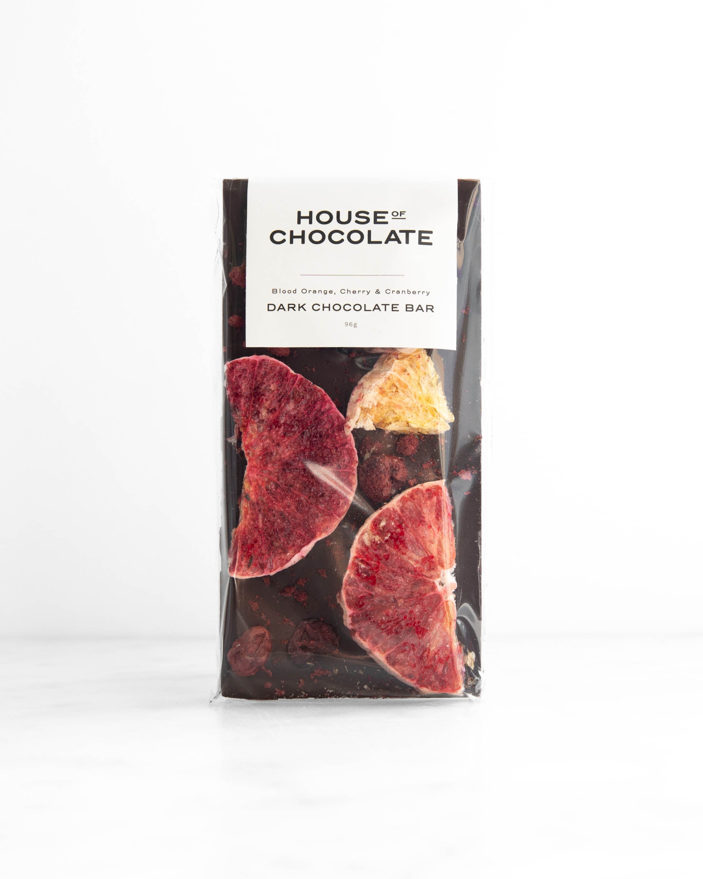 Blood Orange, Cherry & Cranberry Dark Chocolate Bar