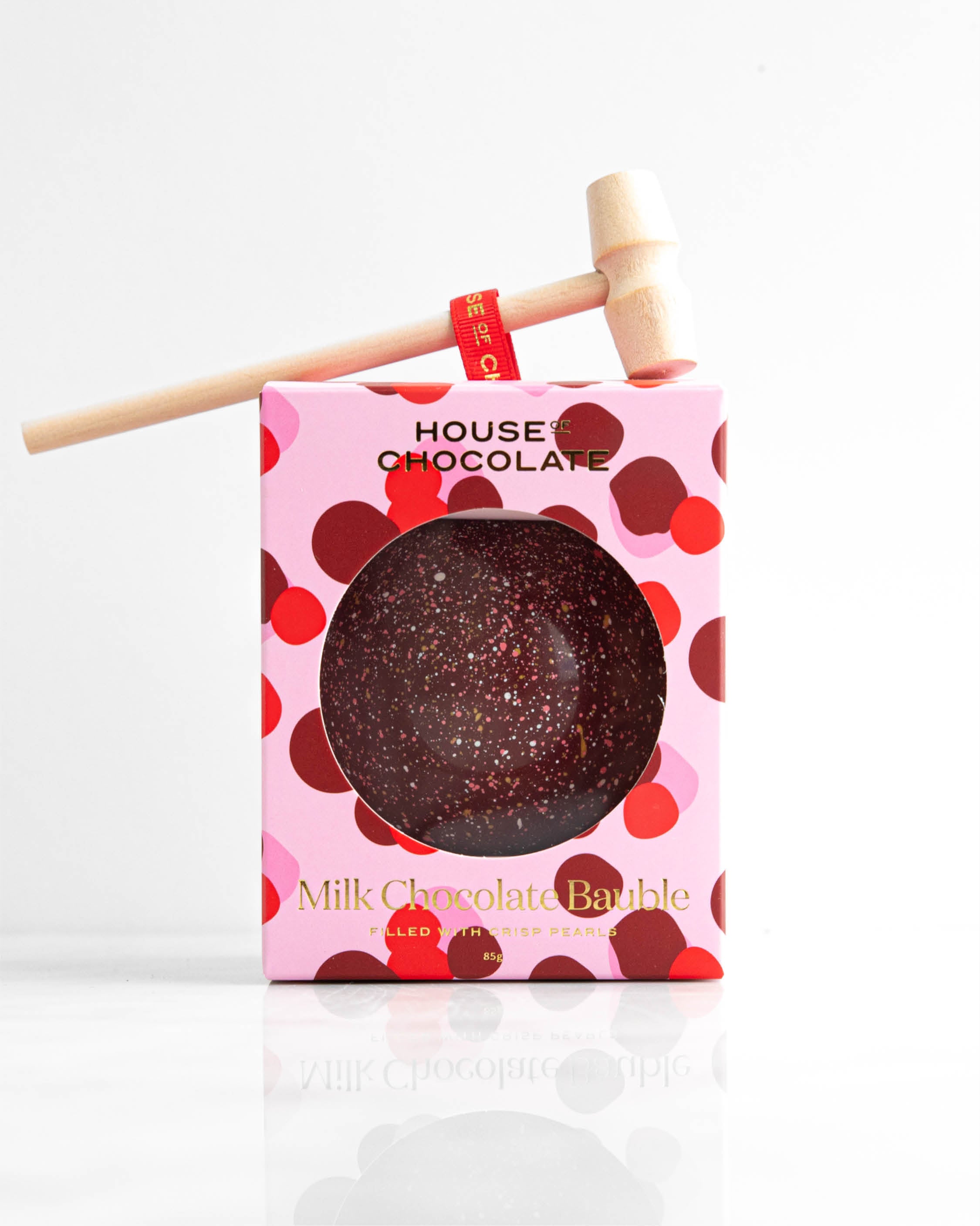 Smashable Chocolate Bauble Red