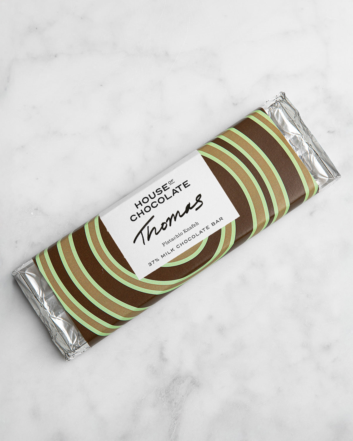 Personalised Pistachio Knafeh Milk Chocolate Bar