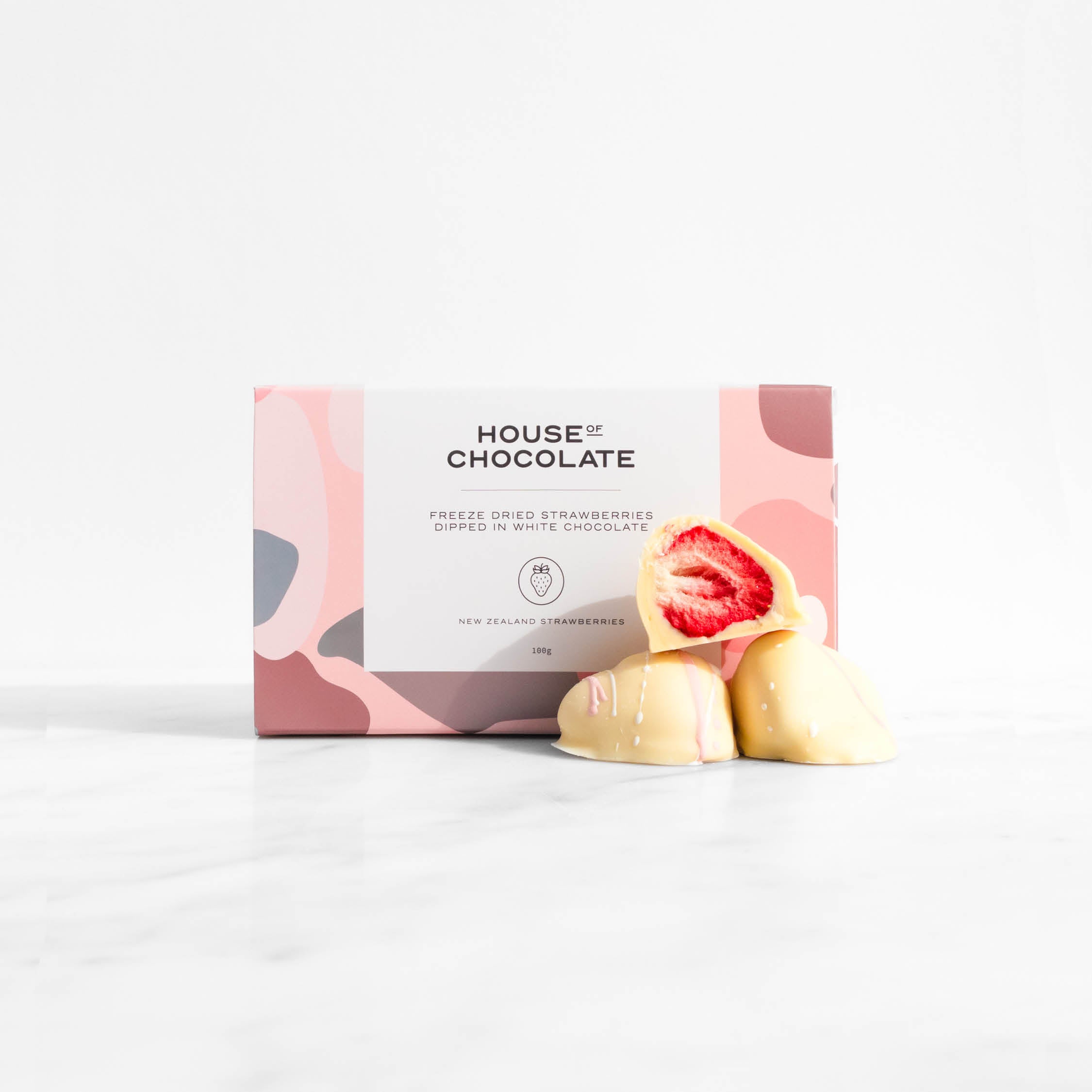 White Chocolate Freeze Dried Strawberries