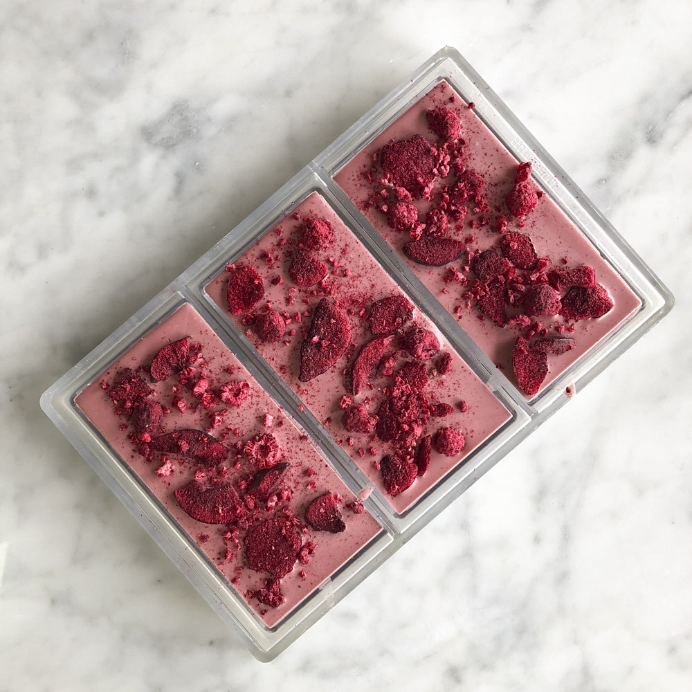 World's 4th Chocolate 'RUBY' Freeze Dried Plum and Raspberry Bar